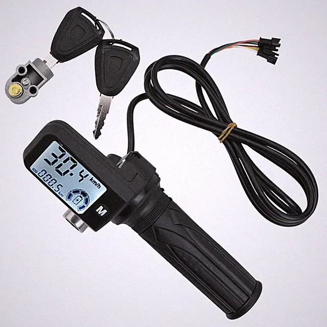 170cm Long Cable Throttle Handle for Electric Bikes Includes Keys