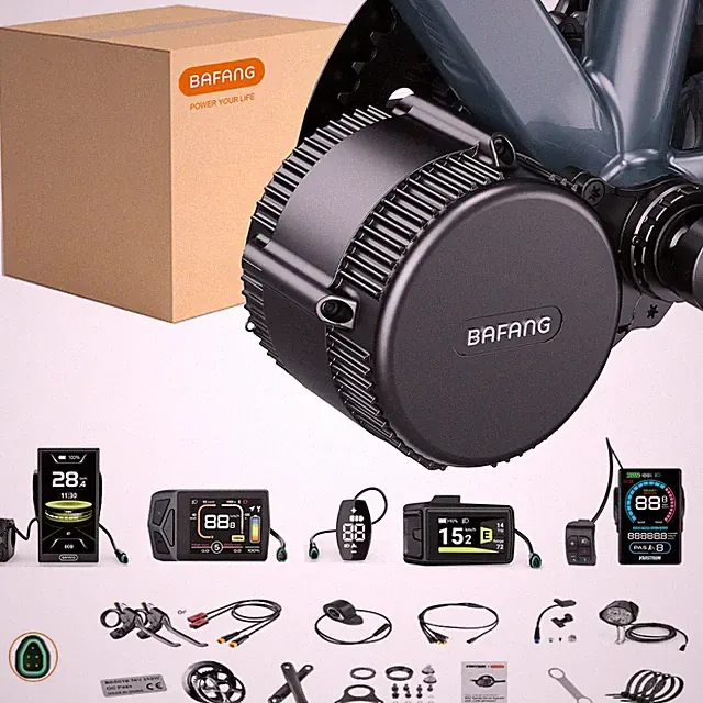 36V500W68-73MM BAFANG Mid Drive Motor Kit DIY Electric Bike Conversion Kits USA