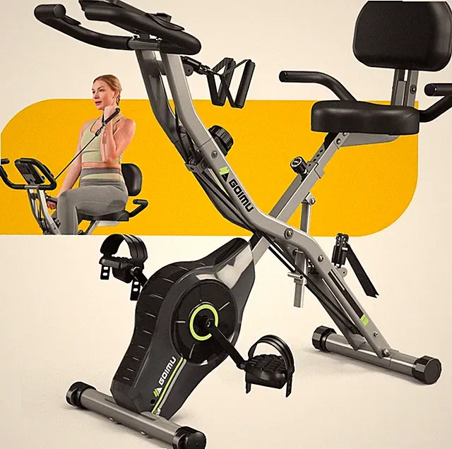 5-in-1 Foldable Exercise Bike for Seniors, 16-Level Resistance, 330LB Capacity