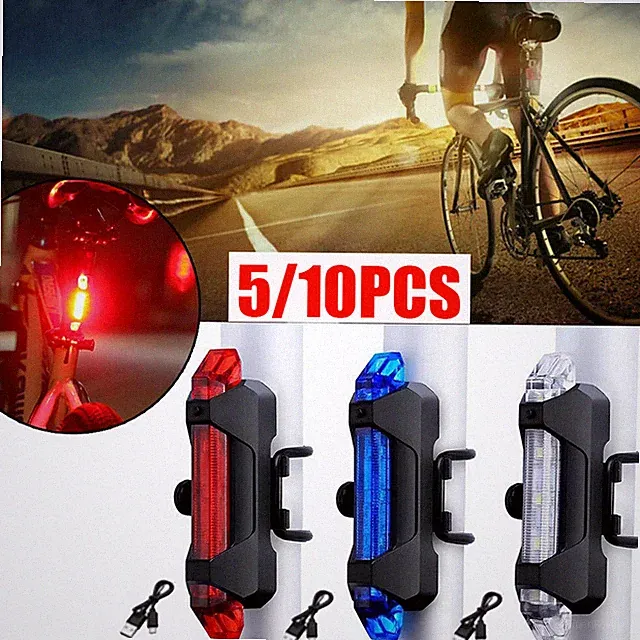 5PC Brake Alert Intelligent Smart Bicycle Tail Light for Road Bike Mountain Bike