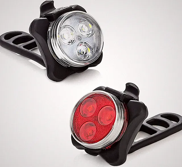Bike Headlight & Tail Super Bright Bicycle LED light USB Rechargeable Water Resi