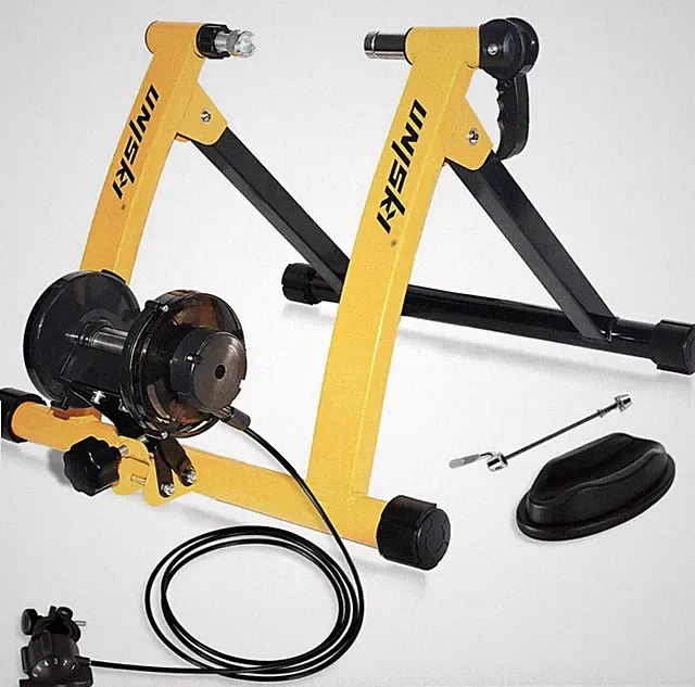 Bike Trainer Stand Exercise Bicycle Training Stand Magnetic Riding Stand Yellow
