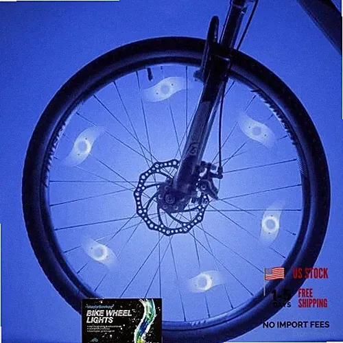 Bike Wheel Spoke Lights 6-Pack with Batteries Included, Kid Bicycle 6-Pack Blue