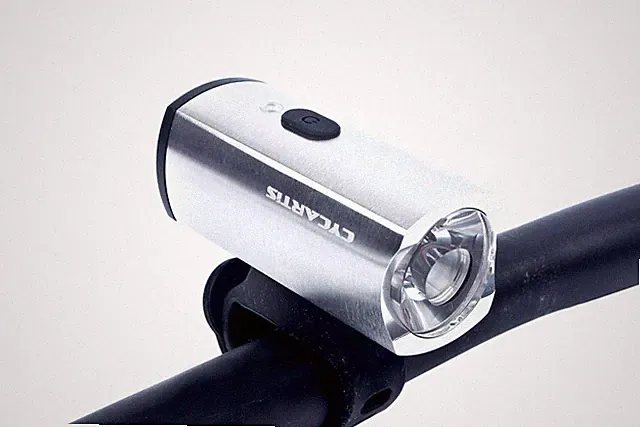 Cycartis Cycle Rechargeable LED Bike Headlight Automatic Light Sensor Silver