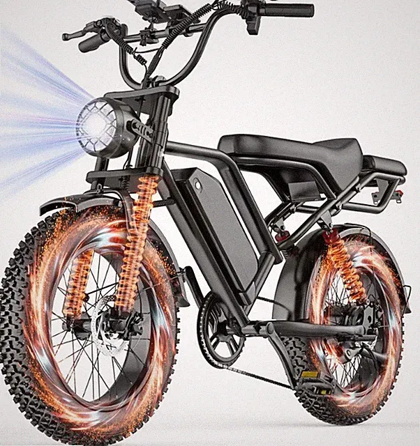 Electric Bike Adults 20 X 4.0 Fat Tire, 750W Off-Road E Bike, E-Mountain Bike