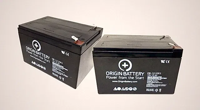 eZip 750 & 900 Scooter Battery Kit - 12V 12AH SLA Deep Cycle Replacement