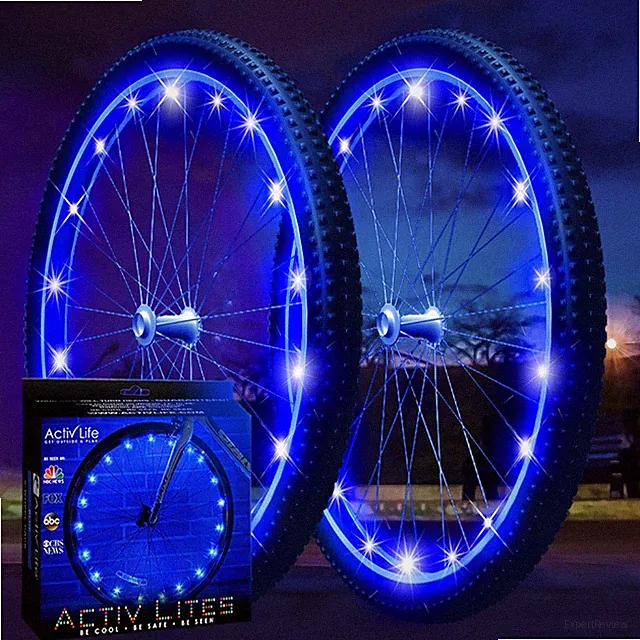 LED Bike Wheel Lights 2-Tire Pack with Batteries Included LED Bike Safety Lights