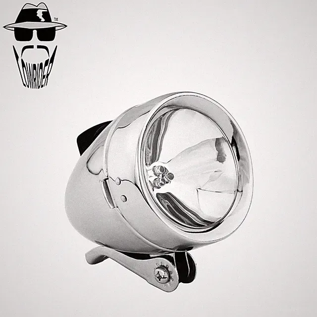 ORIGINAL LOWRIDER Bullet Light 3 LED Chrome Vintage Cruiser Bicycle Headlight.
